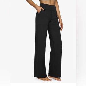 NWT  Wide leg Pull on - black soft comfortable yoga & everyday pants
